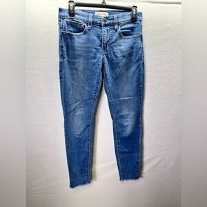Lucky Brand Ava Mid Rise Skinny Ankle Jeans Womens 4/27 Blue Denim Stretch 2460